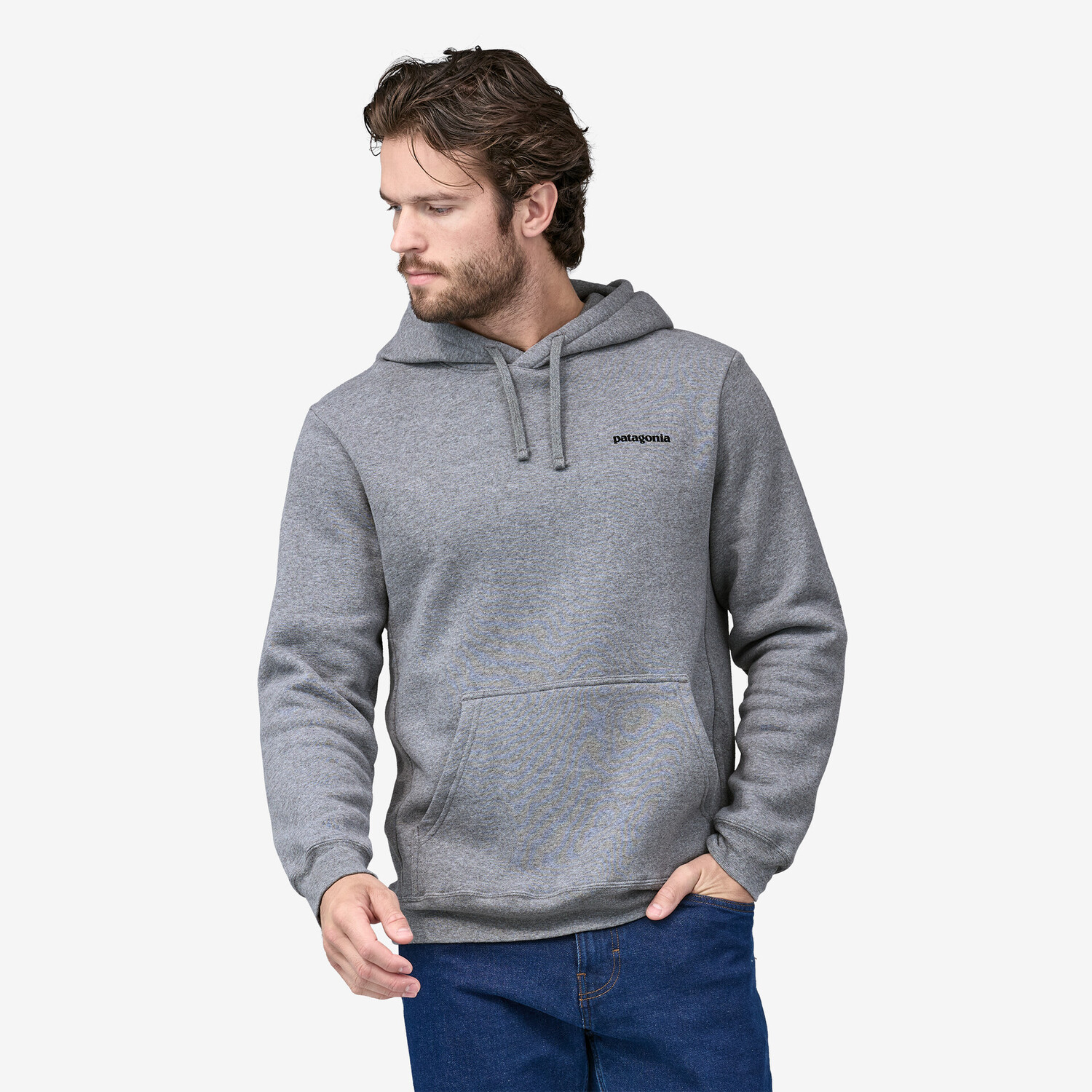 Толстовка Fitz Roy Icon Uprisal Patagonia, цвет Gravel Heather — фото 3