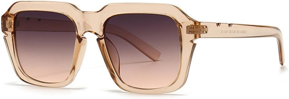 

Винтажные двухцветные солнцезащитные очки для женщин, модные солнцезащитные очки UV400 серого цвета с градиентом, мужские солнцезащитные очки MTZJH, Champagne Grey Tea