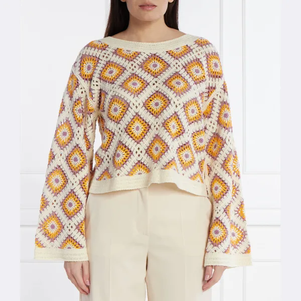 

Свитер свободного кроя Desigual, бежевый