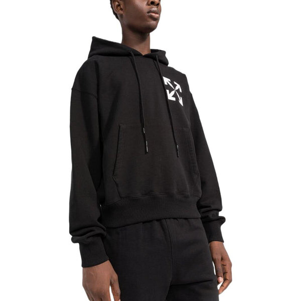 Толстовка arrows logo-print cotton hoodie 'black' Off-White, черный — фото 3