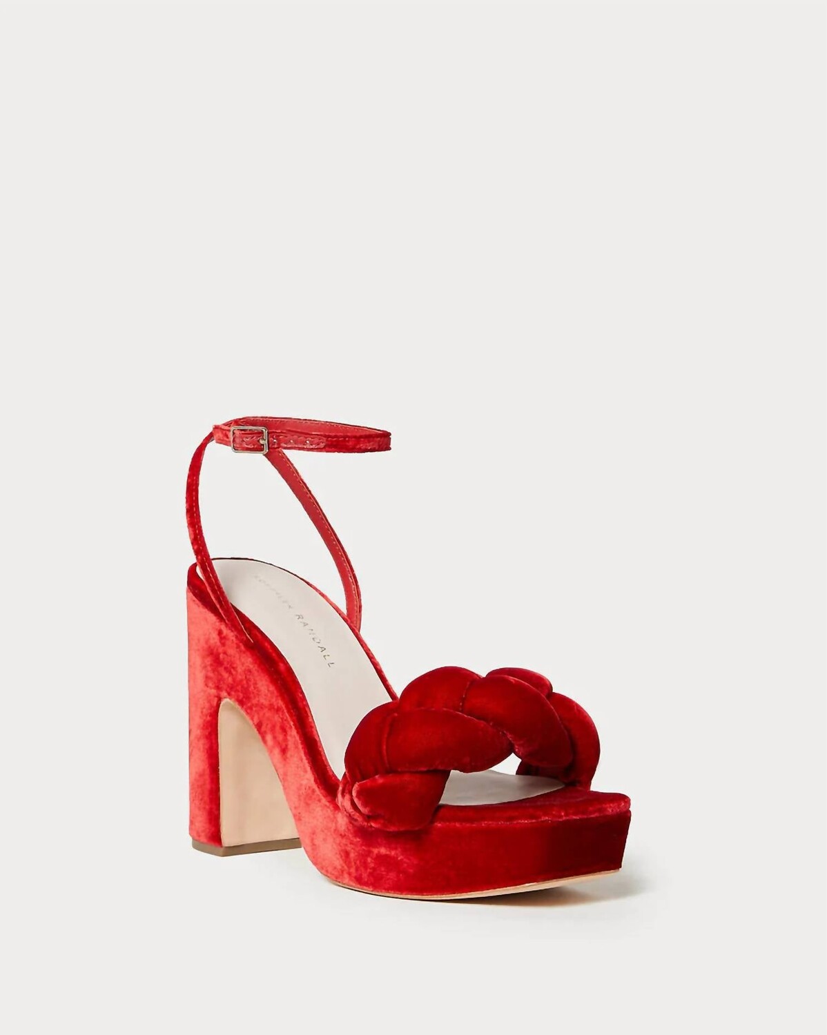 Алые женские босоножки на каблуке на платформе Fae Loeffler Randall, алый — фото 4