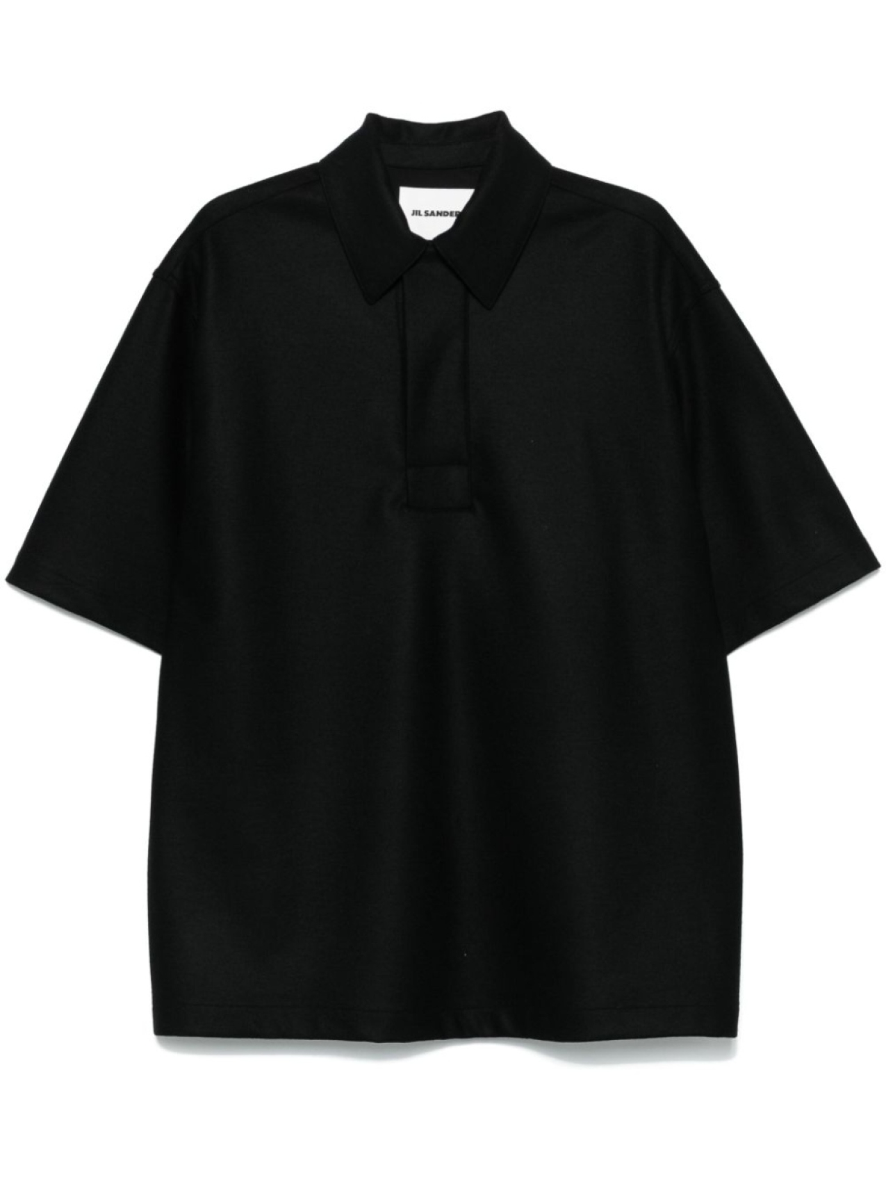 

Jil Sander шерстяная рубашка поло, черный