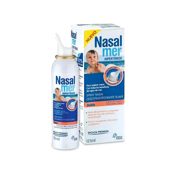 

Эффективно снимает заложенность носа при простуде Spray Nasal Descongestionante Bebes Nasalmer, 125 ml
