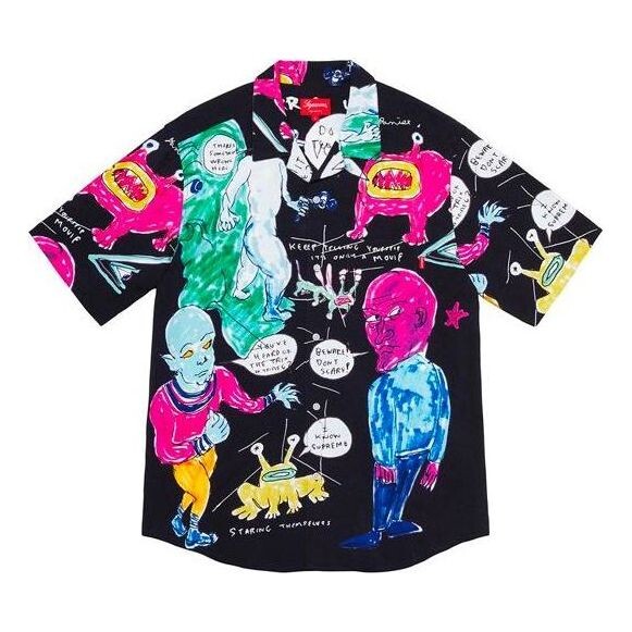 

Рубашка x daniel johnston rayon s/s shirt 'multi-color' Supreme, мультиколор