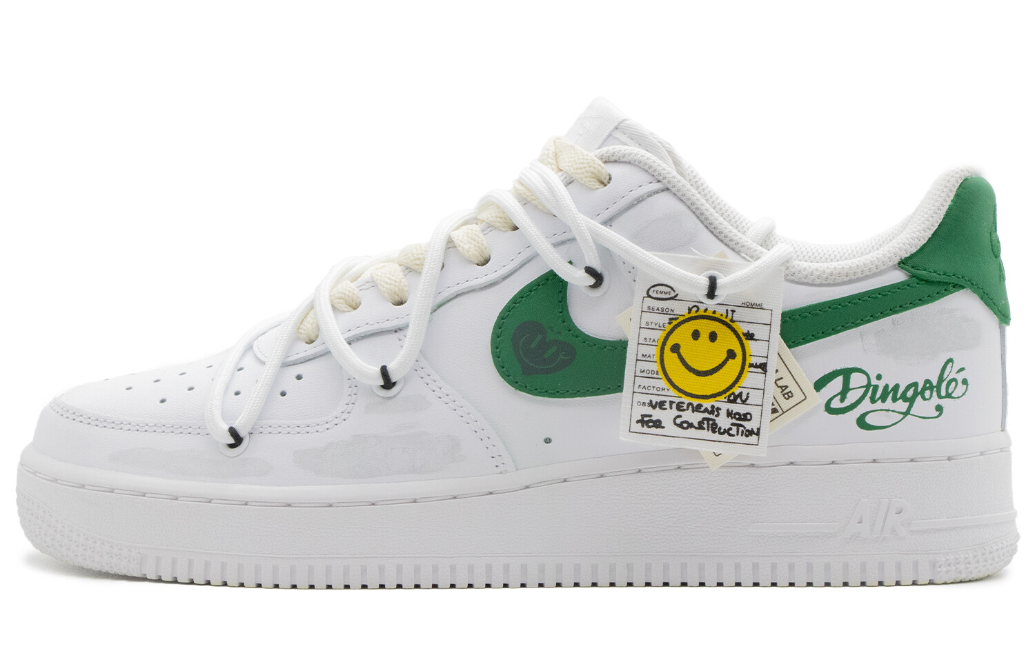 

Кроссовки Nike Air Force 1 Skateboard Shoes Women's Low-Top White/Green