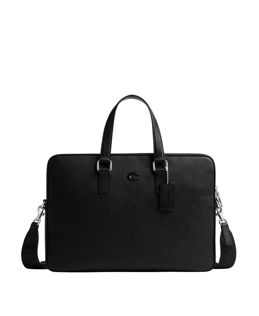 

Мужская сумка-портфель Caden из зернистой кожи COACH, Black