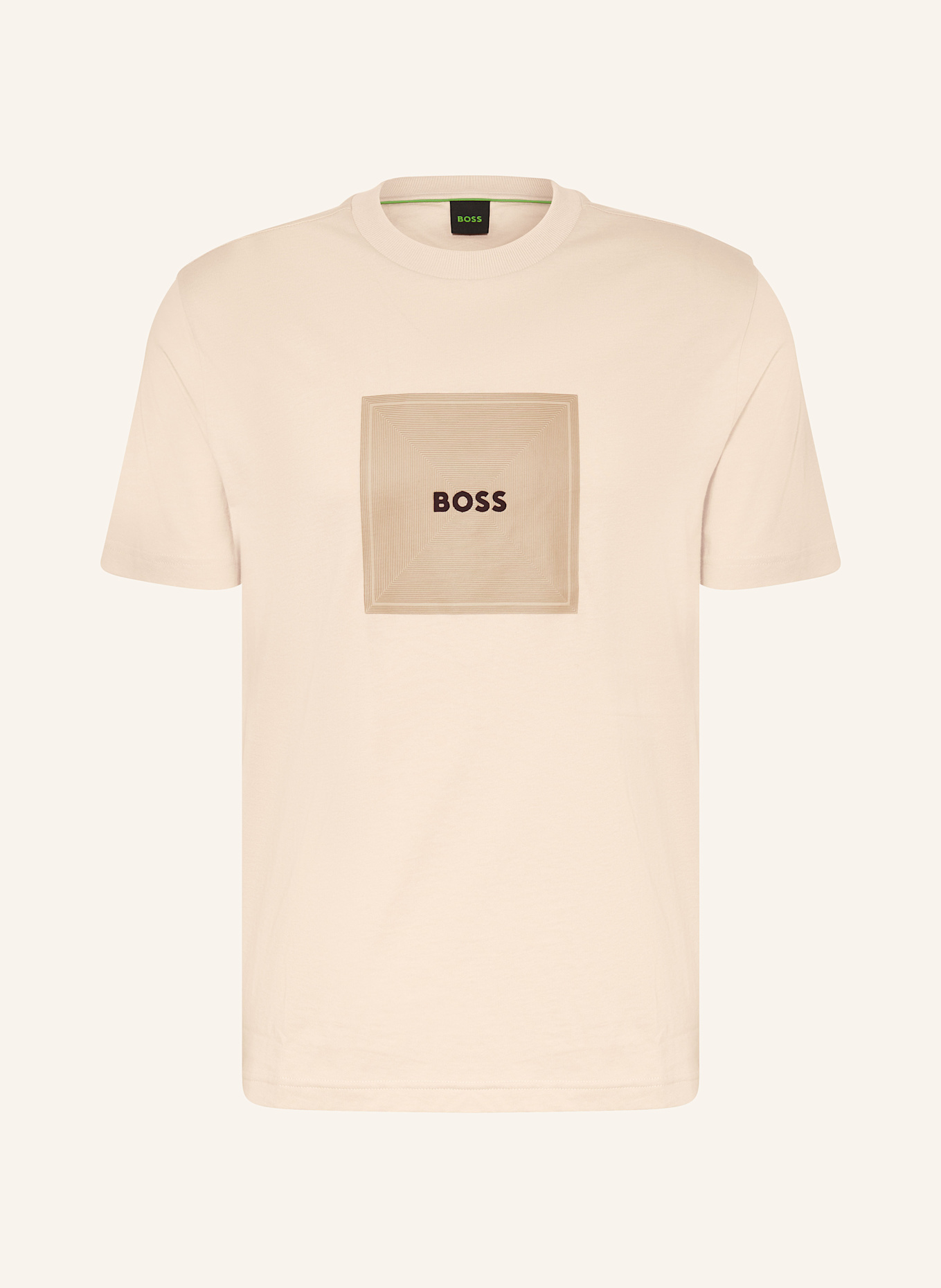 

Логотип футболки Boss, бежевый