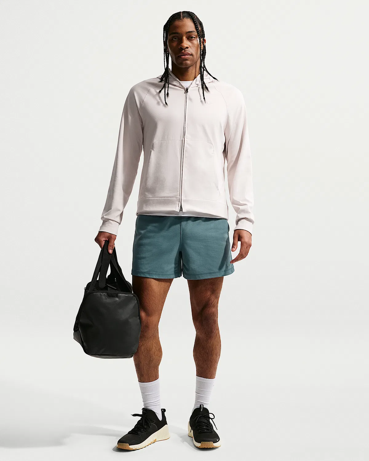Мужская спортивная куртка Nike Primary NanoKnit Dri-FIT с защитой от ультрафиолета, Light Orewood Brown/Sail/Heather/Light Orewood Brown — фото 4