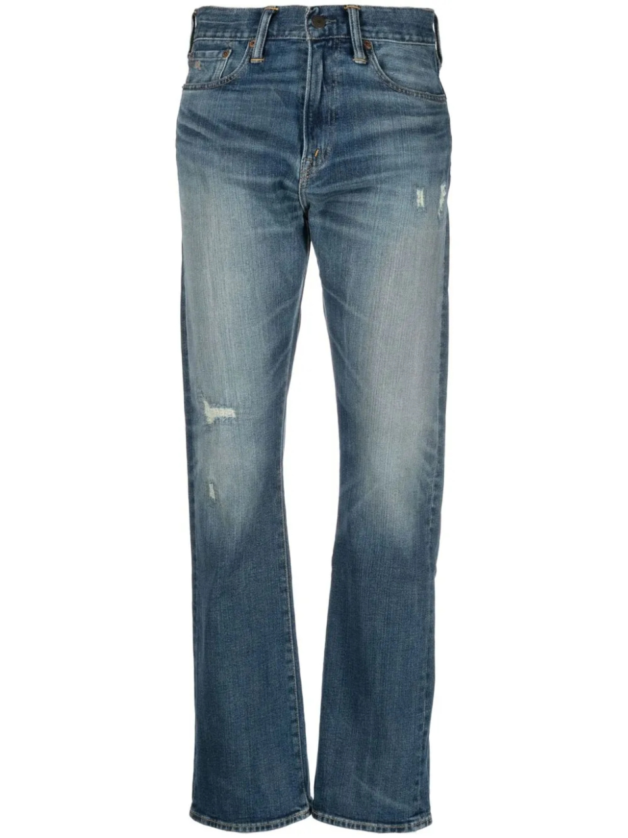 

Ralph Lauren RRL джинсы bootcut с эффектом потертости, синий