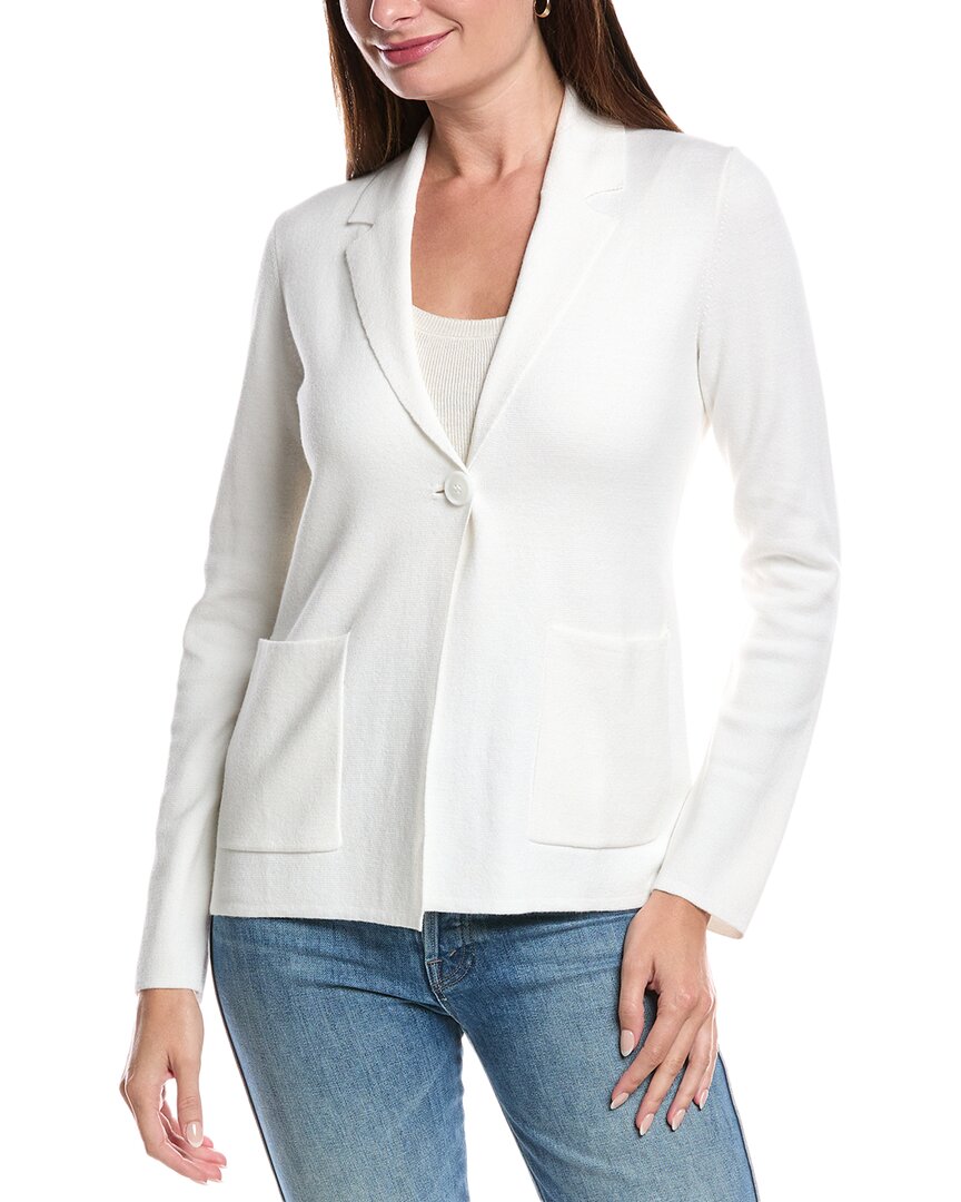 

Форте Кэшмир Блейзер из смесового кашемира Forte Cashmere, белый