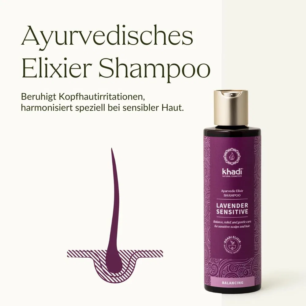 Аюрведический шампунь Khadi Lavender Sensitive с лавандой 200 мл ‎Khadi — фото 2