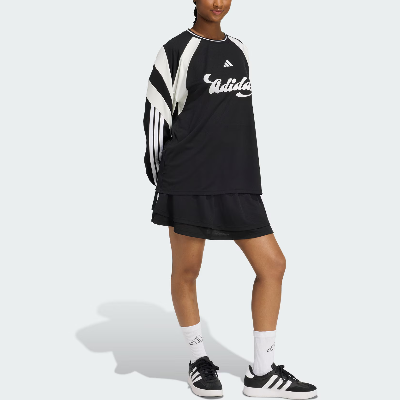 Adidas Футболка Women's Black/Jade White Crew Neck Moderate — фото 4