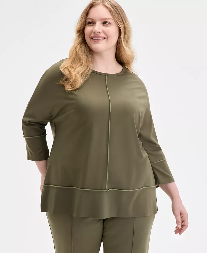 

Туника Serenity Plus Size с рукавами-летучая мышь Jones New York, зеленый