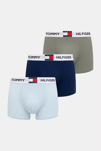 Боксеры хлопковые с эластаном 3 шт Tommy Hilfiger, синий