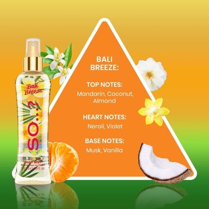 Так...? Summer Escapes Женский ароматный спрей для тела Bali Breeze, 200 мл, Soвђ¦ — фото 3