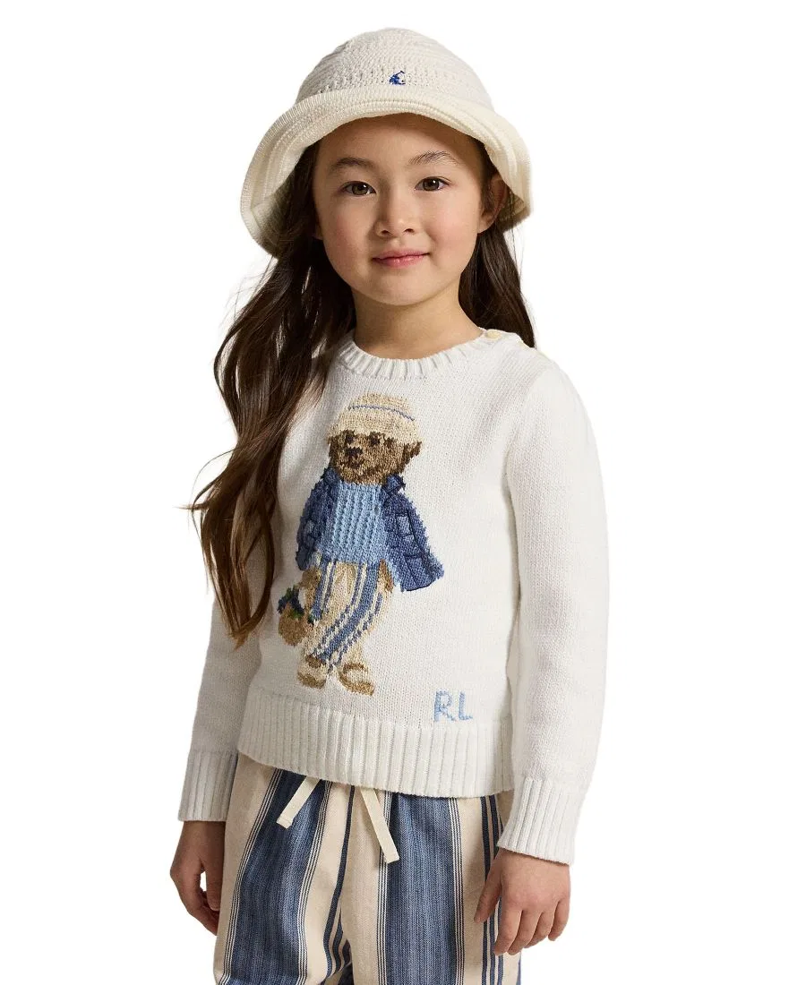 Детский свитер с круглым вырезом Polo Bear (размеры 2T-6X) Polo Ralph Lauren, белый