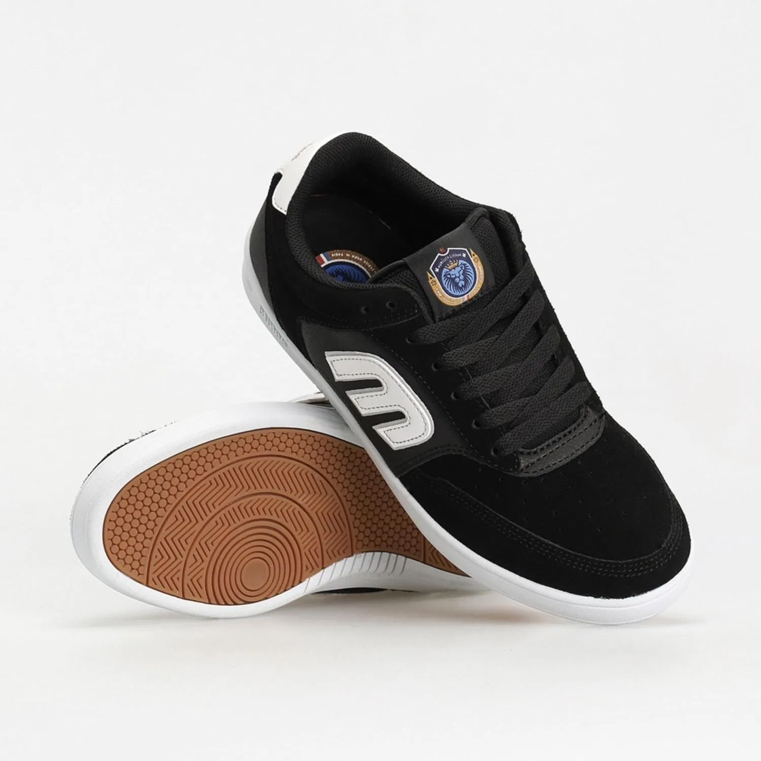 Мужские низкие скейтбордические кроссовки Etnies Aurelien, Black White — фото 4
