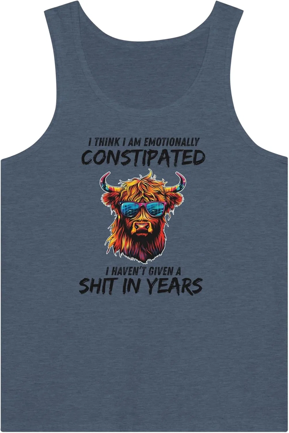 Мужской танк топ Emotionally Constipated, Heather Navy