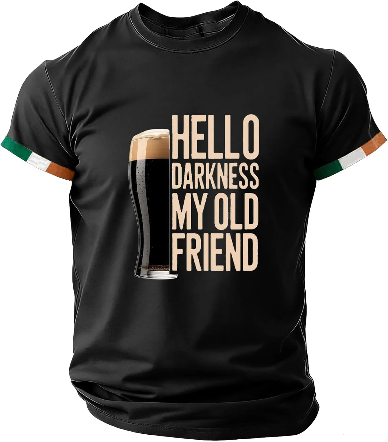 

Футболка Hello Darkness My Old Friend для мужчин, St Patricks Day, ирландский принт OAZKXCN