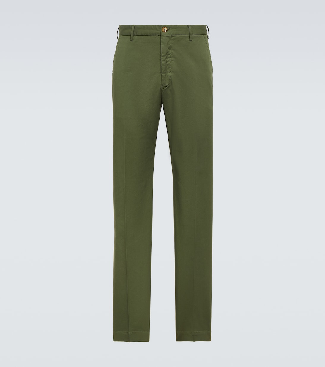 

Прямые брюки из смесовой хлопковой ткани Slowear, Verde Medio