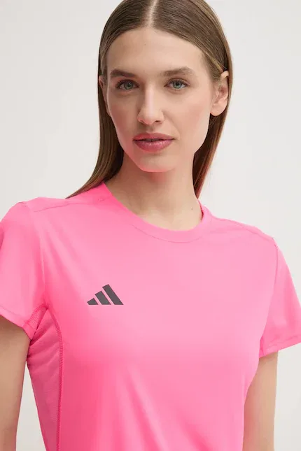 Футболка с коротким рукавом для бега Adizero Essentials Adidas Performance, розовый — фото 4