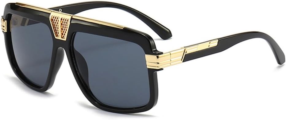 

Мужские солнцезащитные очки в стиле панк большого размера для активного отдыха и спорта, защита от ультрафиолета UV400, женские винтажные солнцезащитные очки MTZJH, Black Grey