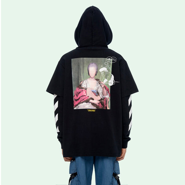 Толстовка c/o virgil abloh men's black diag mariana hooded tee Off-White, черный — фото 4
