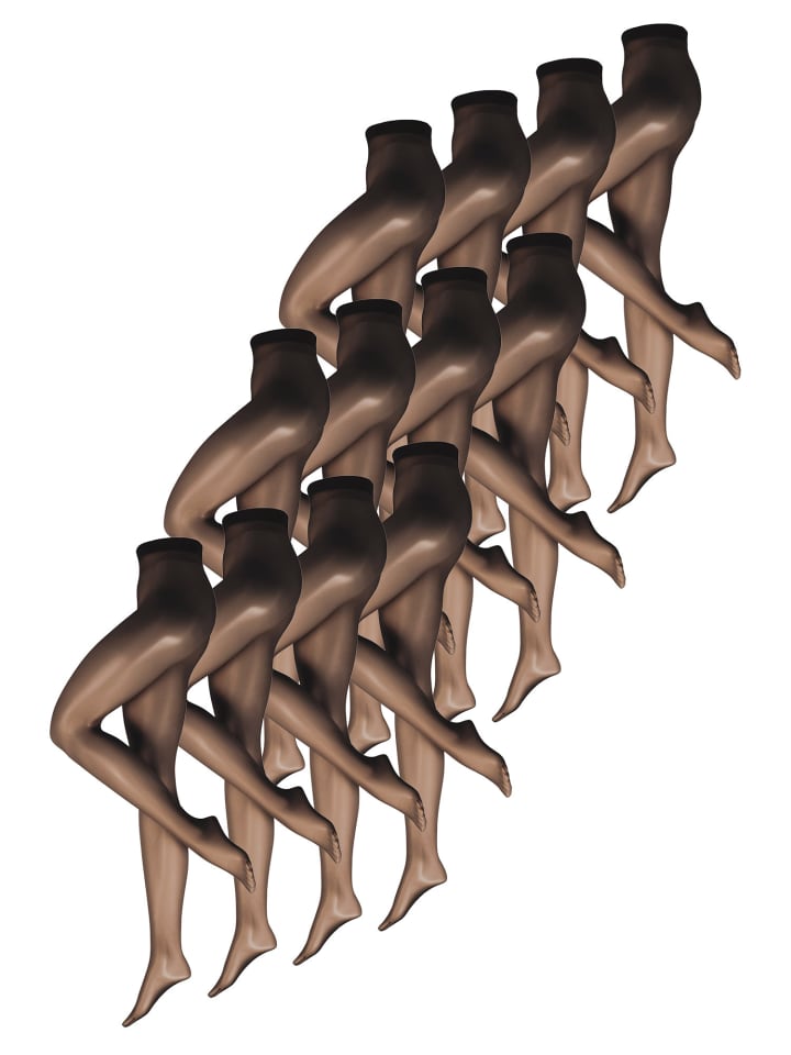 

Nur Die Прозрачные колготки, 15 ден, черного цвета