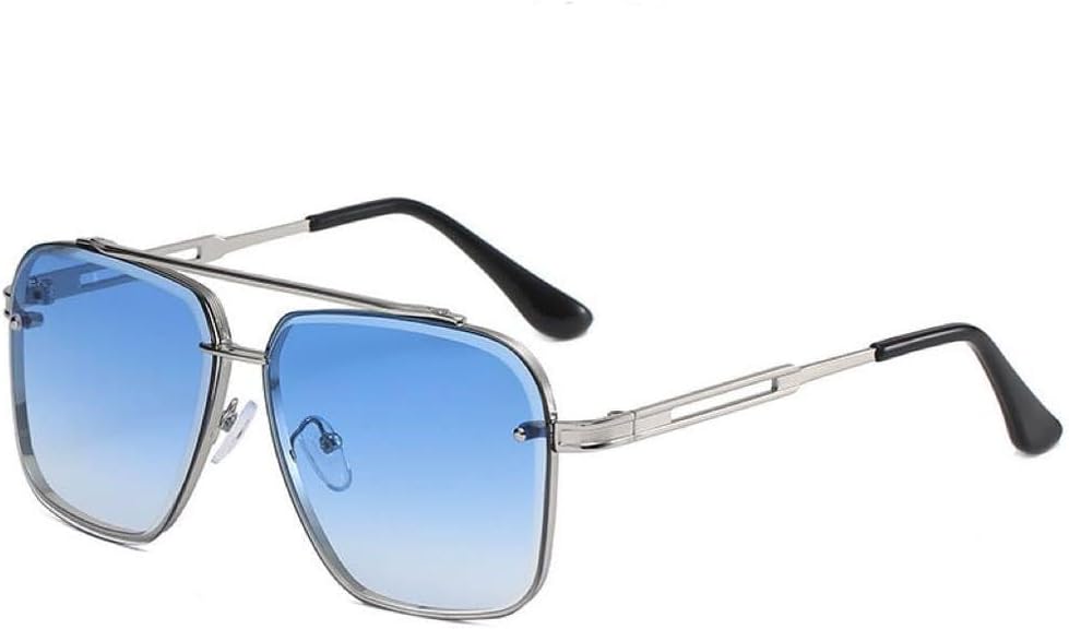 

Роскошные женские солнцезащитные очки, винтажные солнцезащитные очки большого размера, женские очки в винтажном стиле с защитой от УФ-излучения UV400 HVTVTLA, Silver-blue