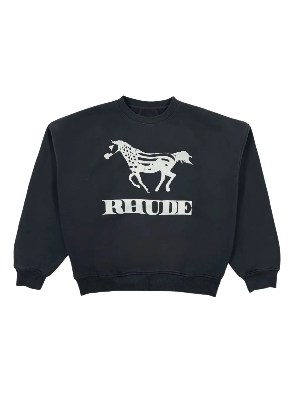 

Свитшот с графическим принтом Dinero и круглым вырезом Rhude, черный