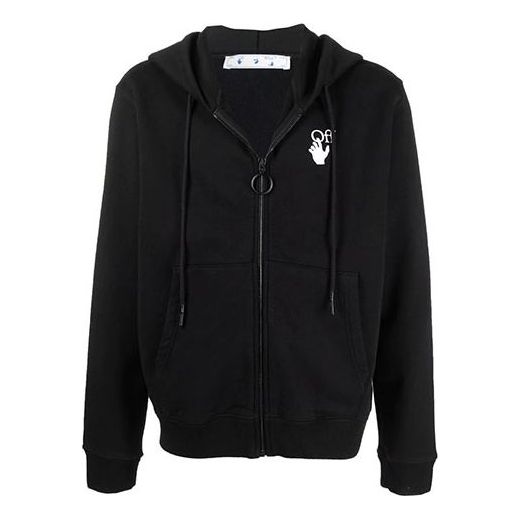 

Худи Men's Off-White FW21 Logo Arrow Pattern Zipper Loose Fit Black