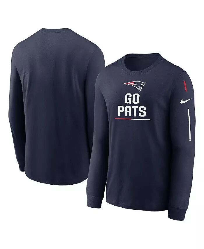

Футболка мужская Navy New England Patriots Team Slogon с длинным рукавом Nike