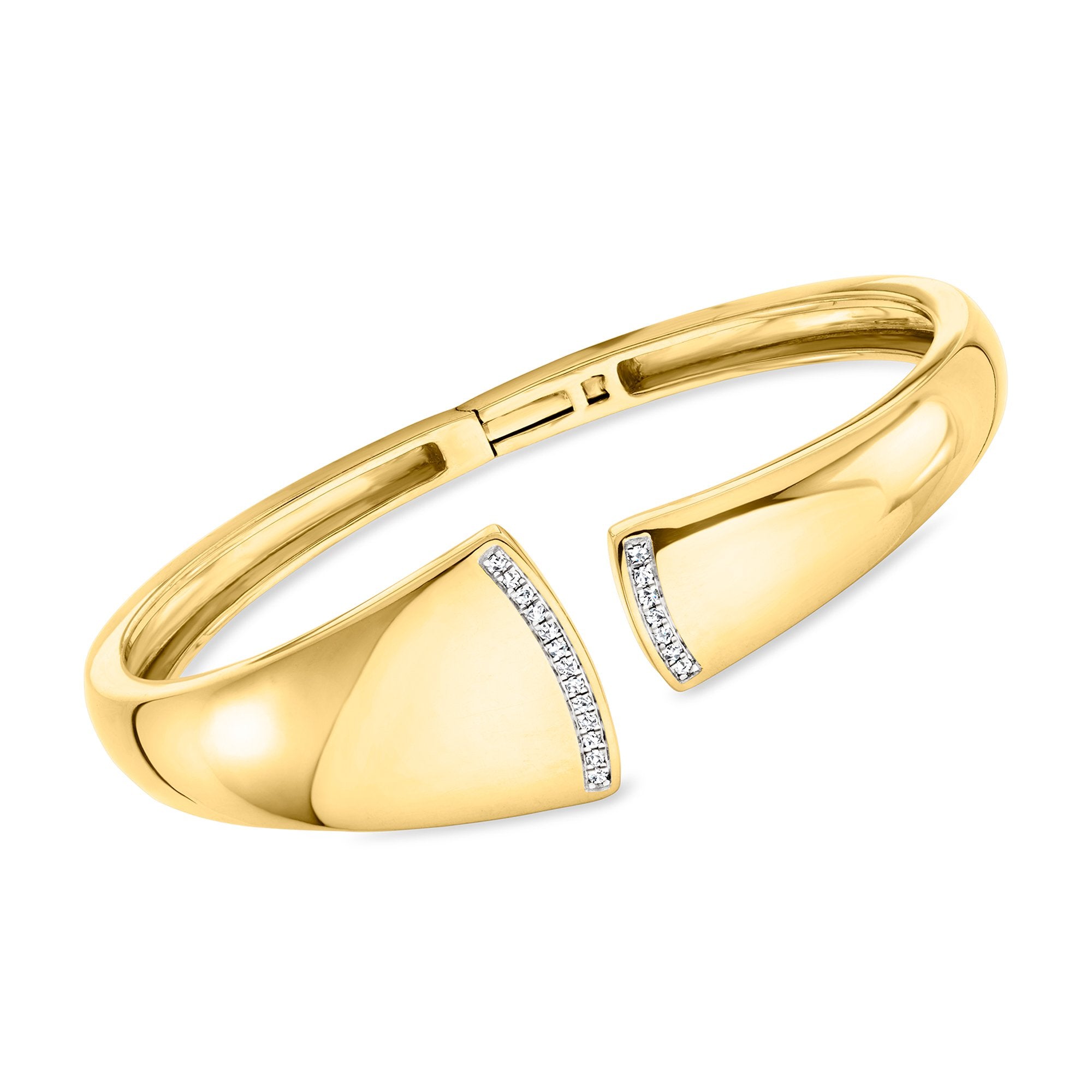 

Асимметричный браслет-манжета Ross-Simons Diamond из 18-каратного золота с покрытием Sterling Ross-Simons, 7 In