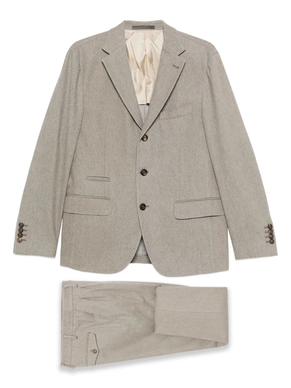 

Костюм с однобортным пиджаком Eleventy, нейтральный