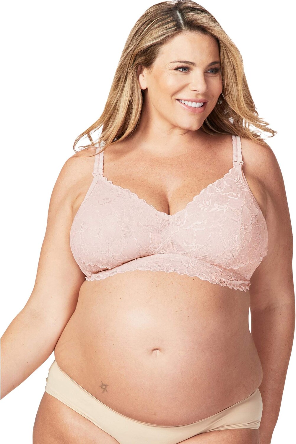

Бюстгальтер Cake Maternity Maternity Chantilly Busty Wire Free Lace Nursing Bralette, цвет Blush