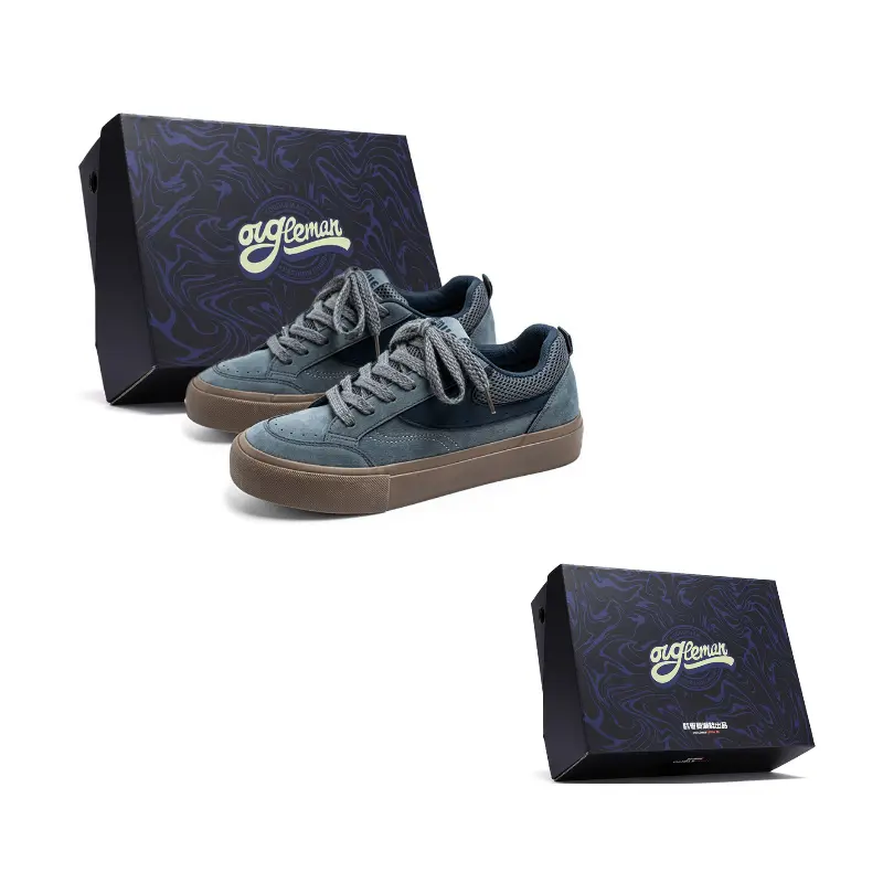 

OUGLEMEN Кроссовки Red Snake Welcoming Spring Collection легкие и дышащие мужские низкие для скейтбординга серо-голубые, цвет Gray Blue