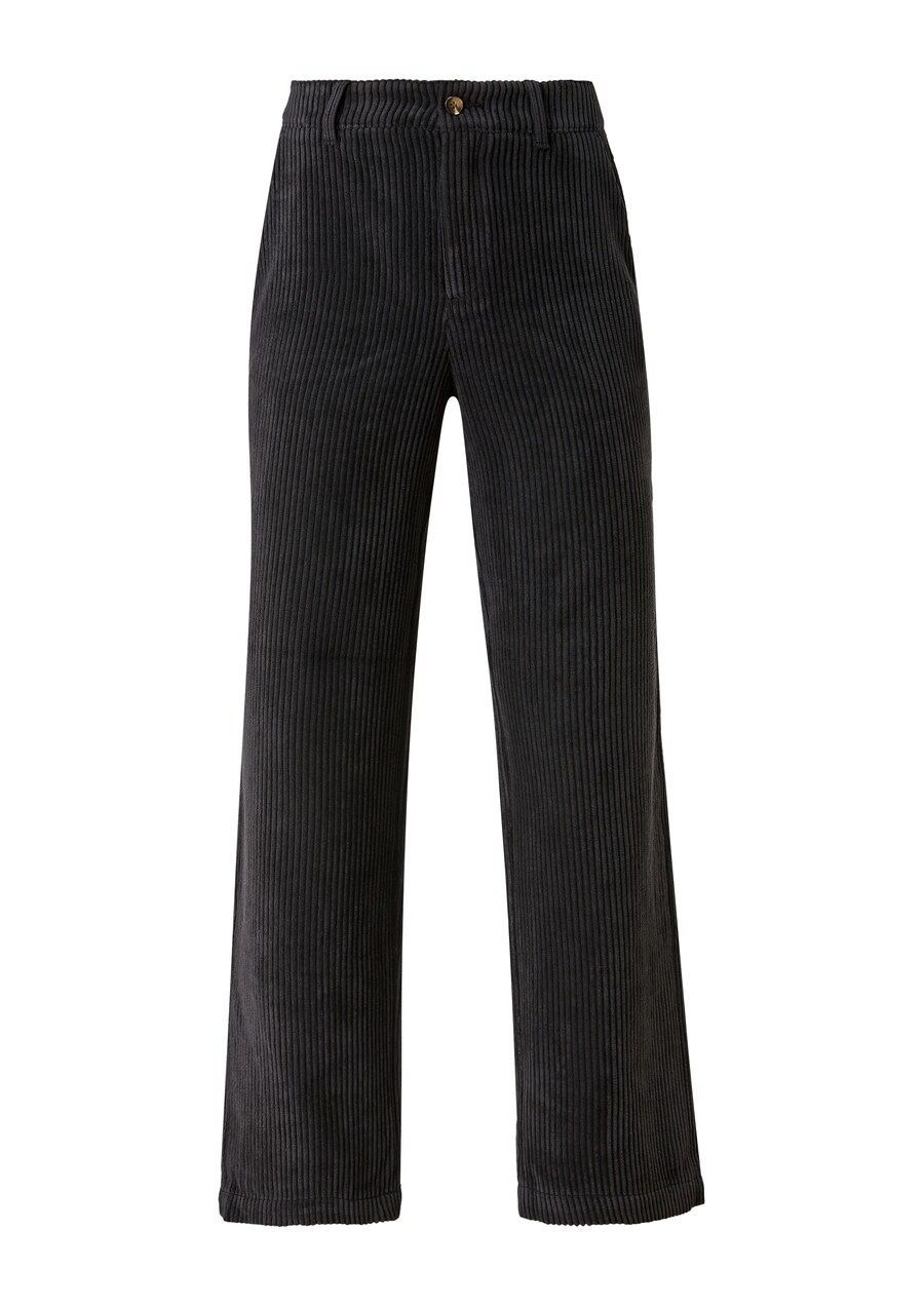 

Вельветовые брюки s.Oliver Wide leg Pants, черный