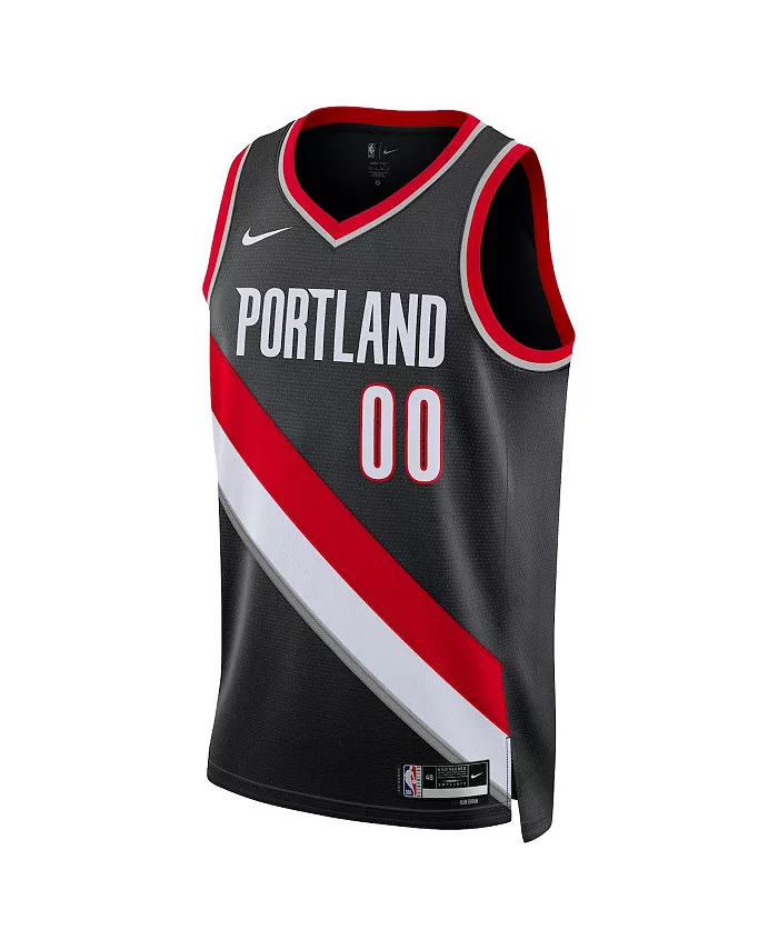 Мужская и женская баскетбольная майка Scoot Henderson Portland Trail Blazers черная, драфт НБА 2023, свингман - Icon Edition Nike — фото 3