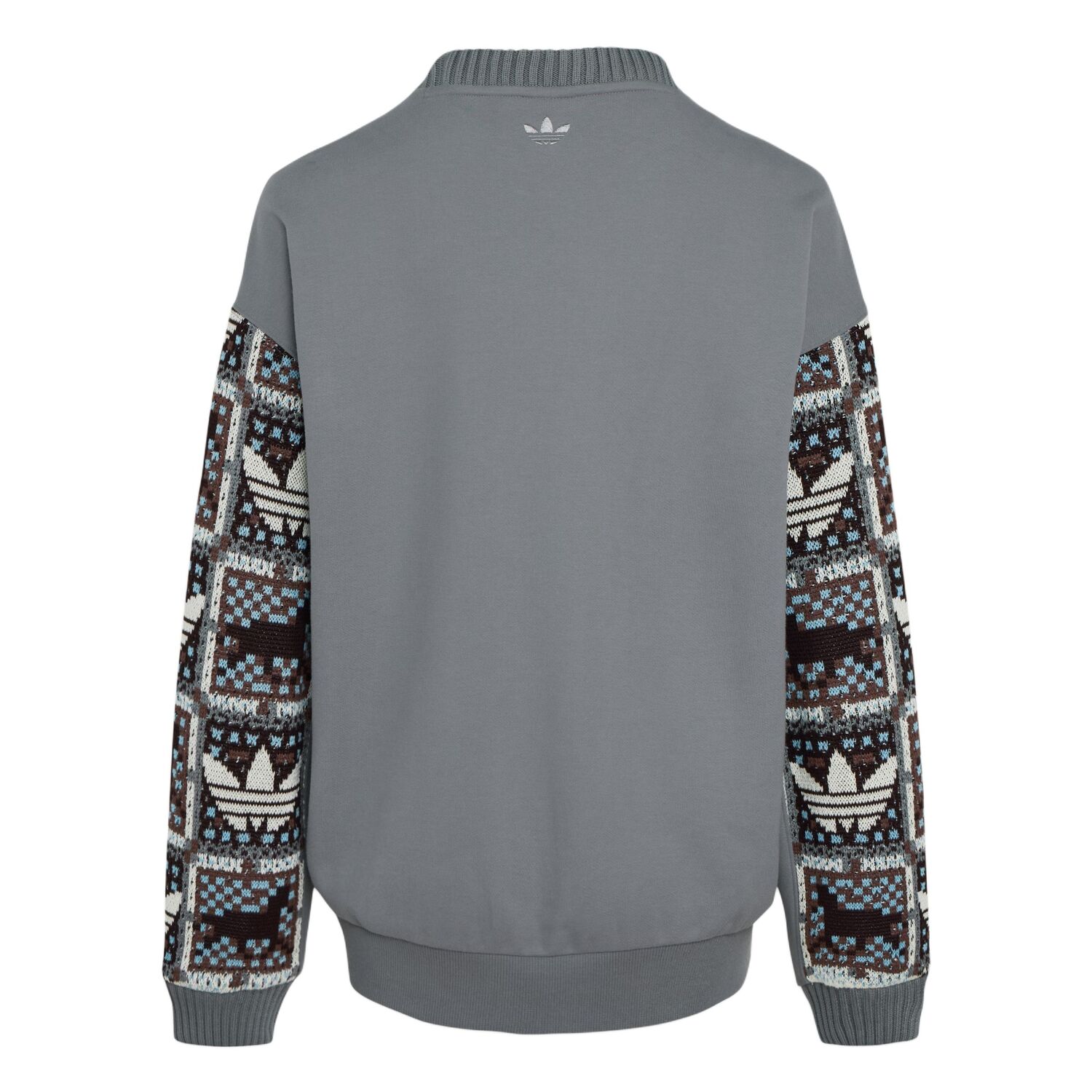 FW25 CRAFTED CREWNECK Свитшот женский Adidas Originals, серый/черный/синий/айвори — фото 3