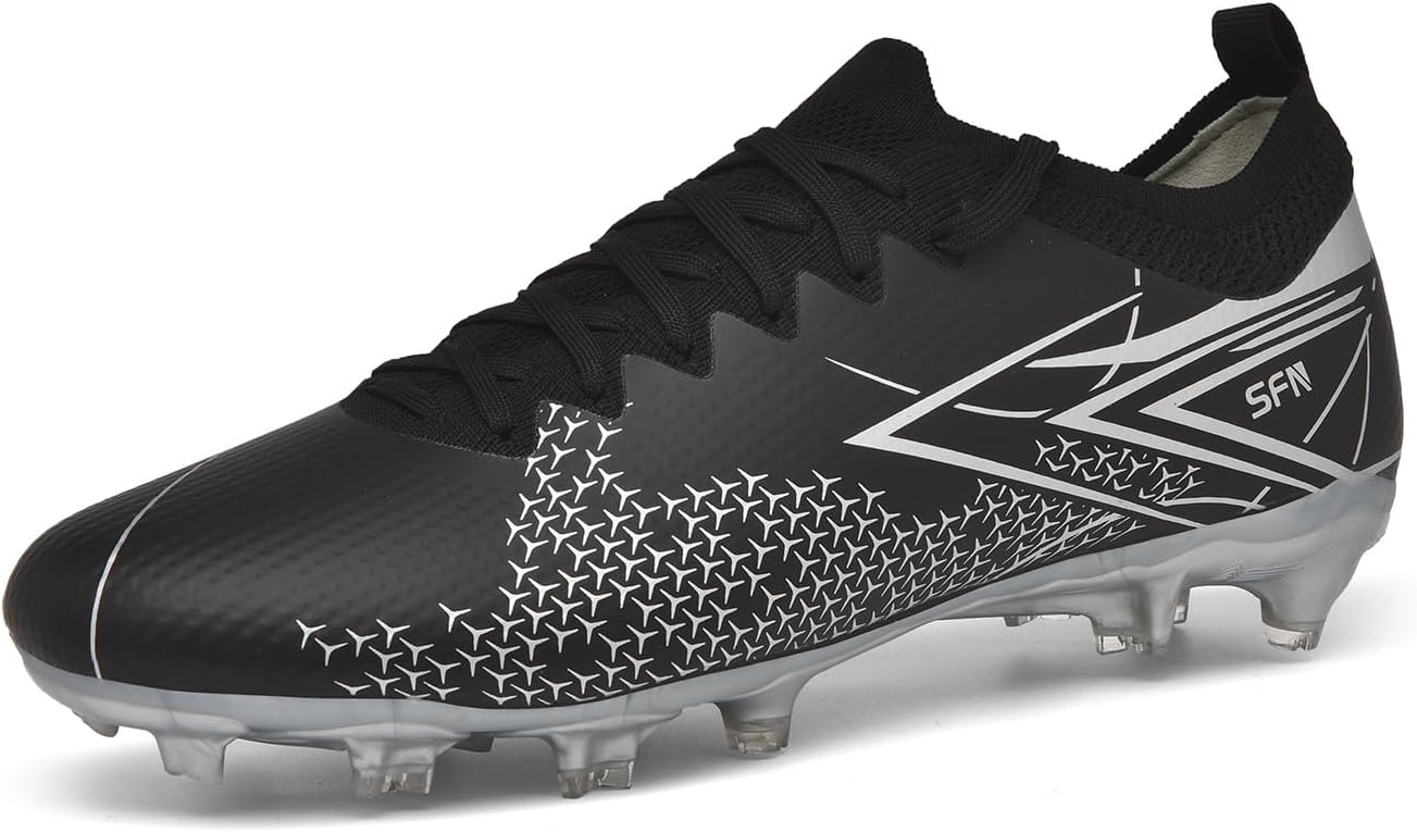 

Футбольные бутсы мужские AG/FG Профессиональные футбольные кроссовки Легкие дышащие спортивные кроссовки для молодежи и взрослых Supnumu, черный