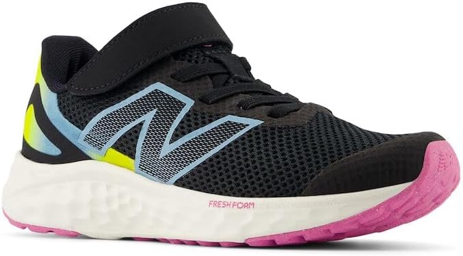 Кроссовки для бега New Balance Girls' Fresh Foam Arishi V4, черный/синий/розовый — фото 4