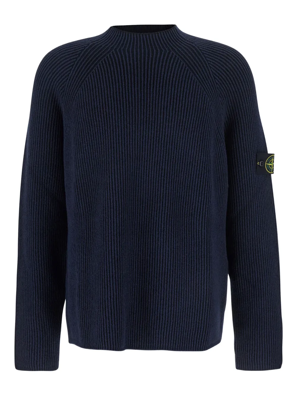 

Свитер ребристой вязки Stone Island, синий