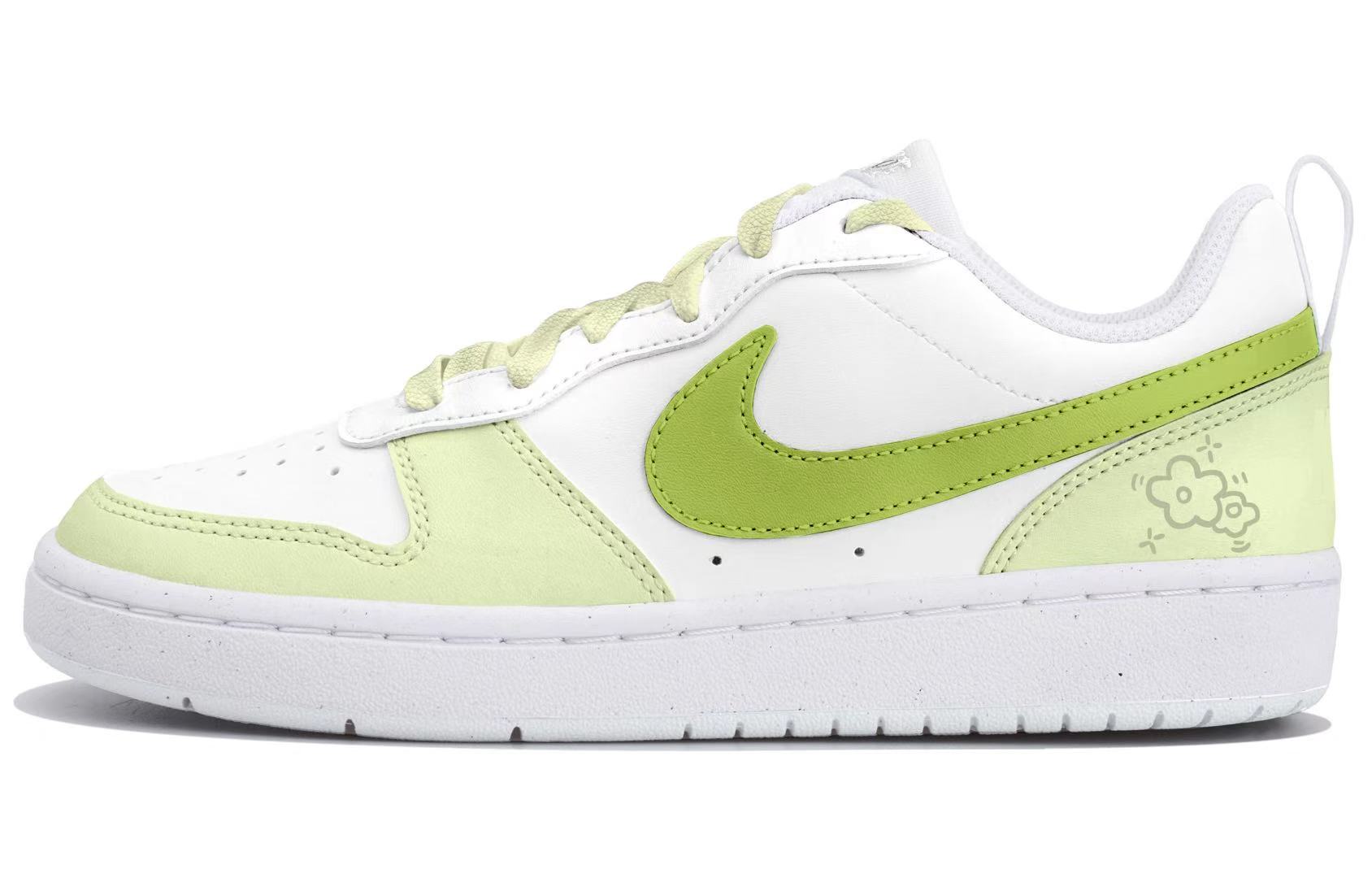 

Nike Кроссовки для скейтбординга Court Borough Lime Fun Low Top белые зеленые Kids'