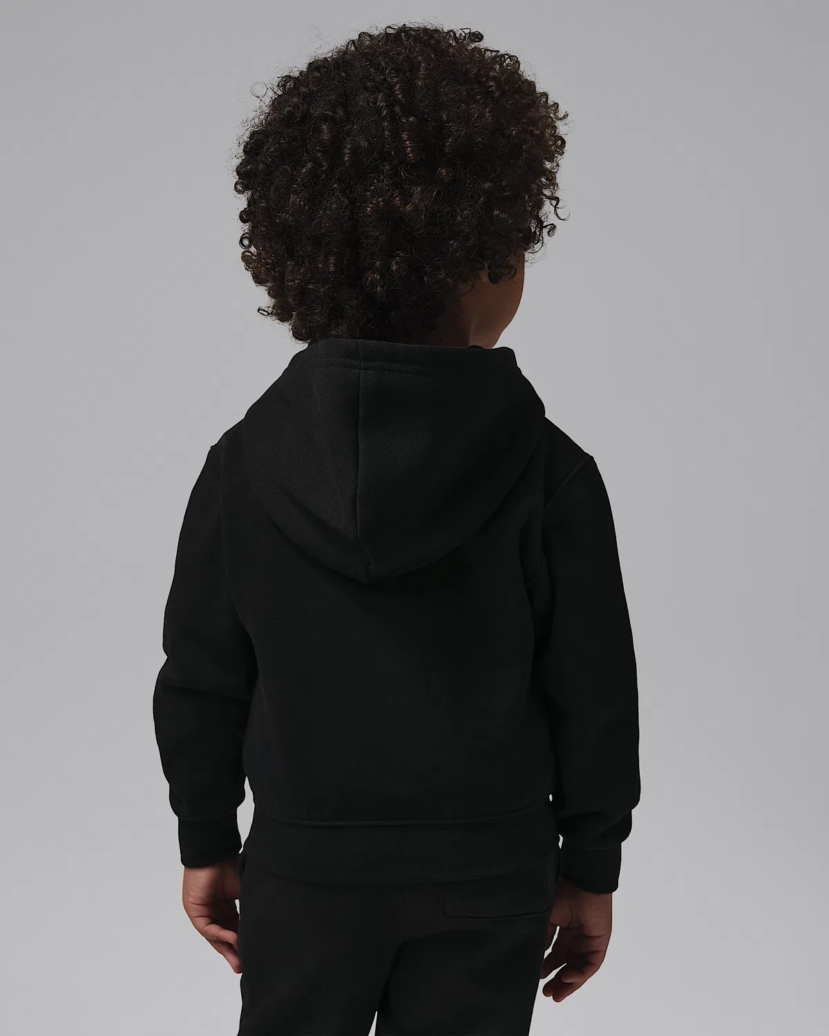 Детская флисовая кофта Jordan Brooklyn Fleece на молнии, Black — фото 2