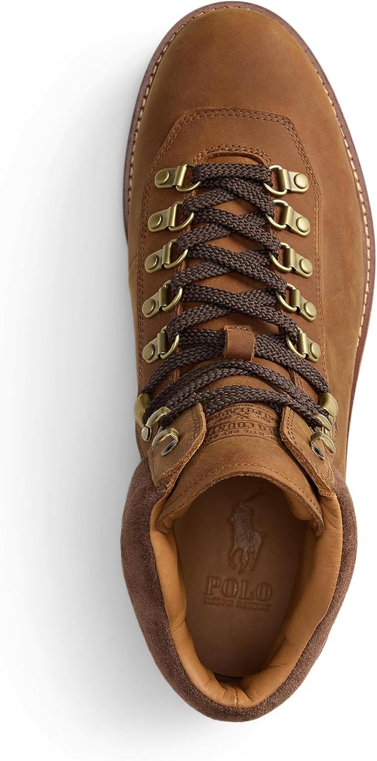 Мужские ботинки для горного трекинга из кожи POLO RALPH LAUREN, Deep Saddle Tan — фото 4