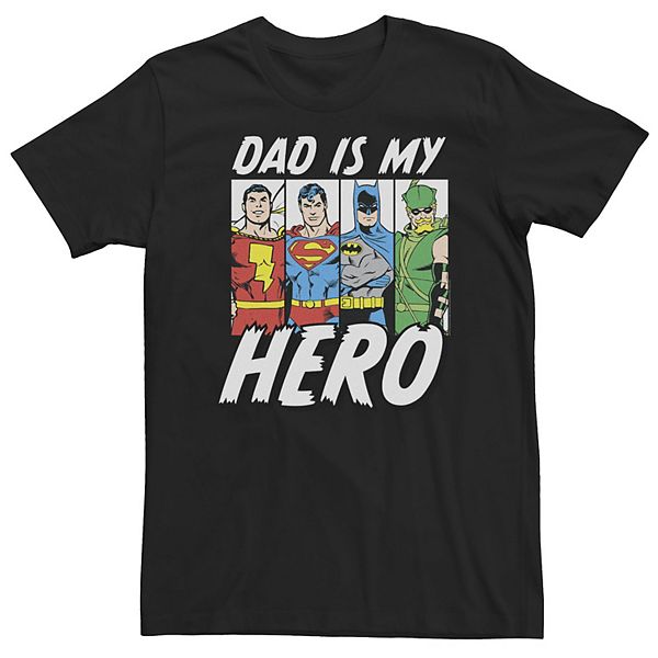 

Футболка Big & tall dc comics father's day justice league dad is my hero Licensed Character