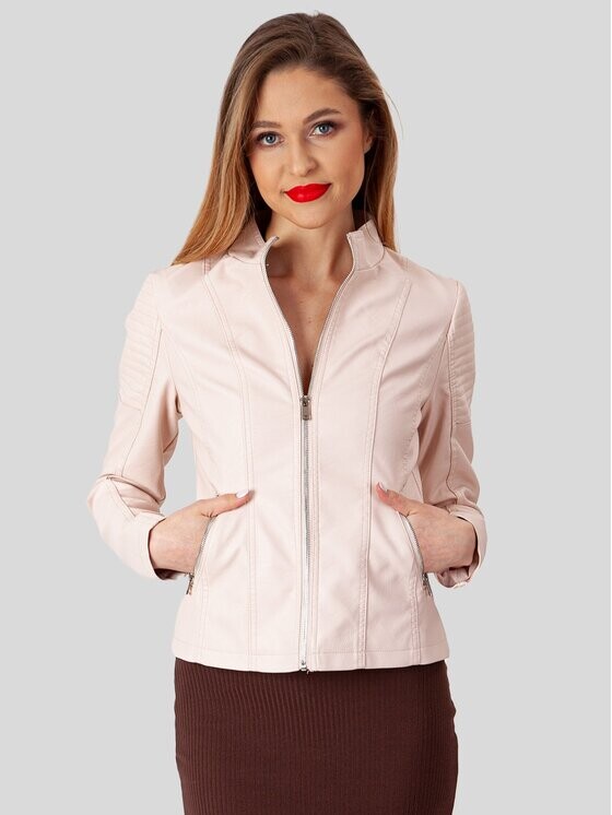 

Куртка slim fit из искусственной кожи Perso, розовый