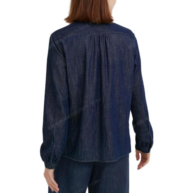 X IDLF Co-branded Series Рубашка женская темно-синяя Uniqlo — фото 2