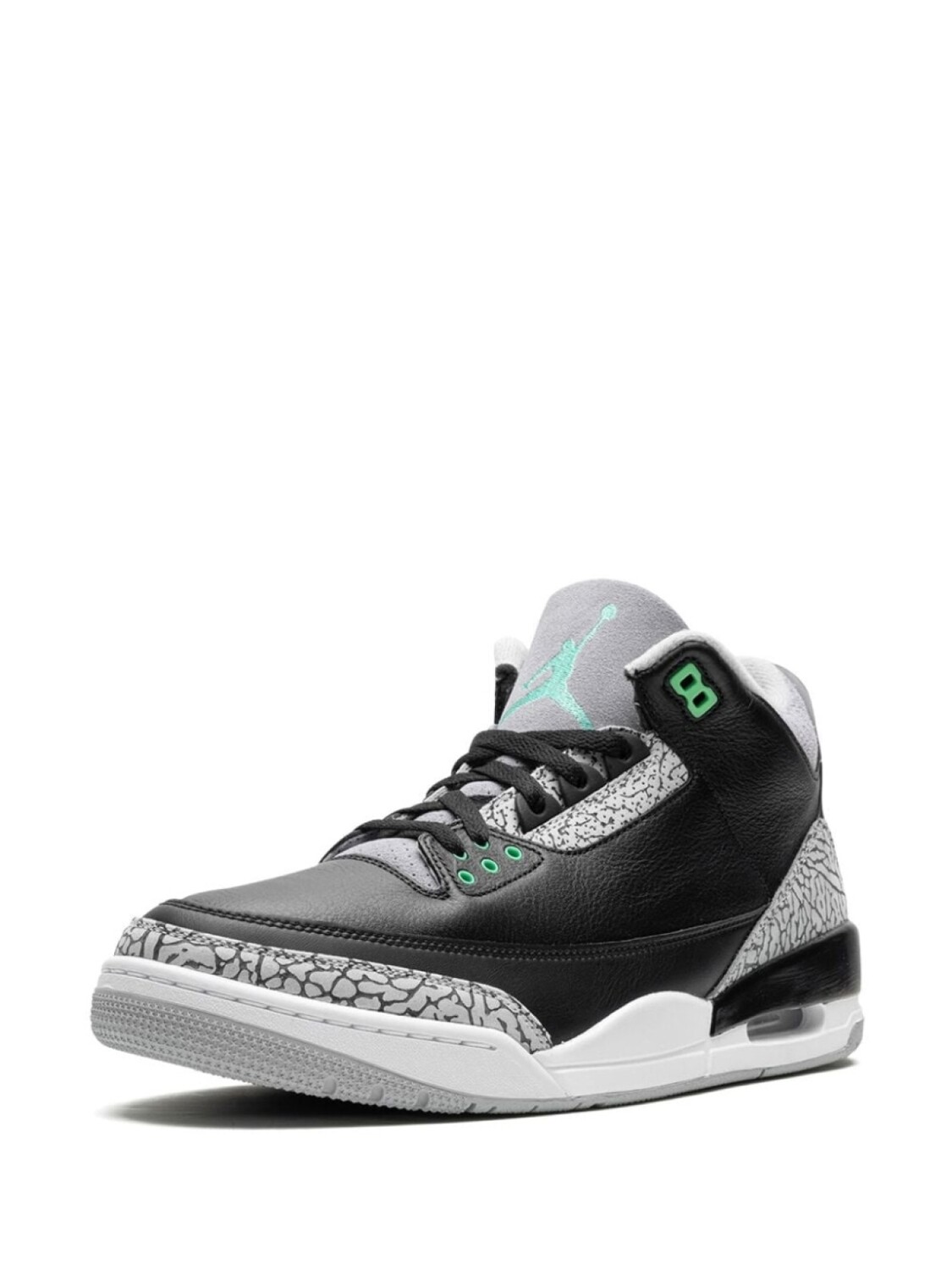 Jordan кроссовки Air Jordan 3 Retro Green Glow, черный — фото 4