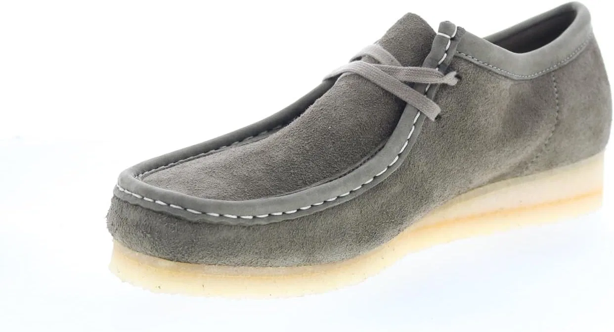 Мужские туфли Clarks Wallabee, 2-Light Khaki Suede — фото 4